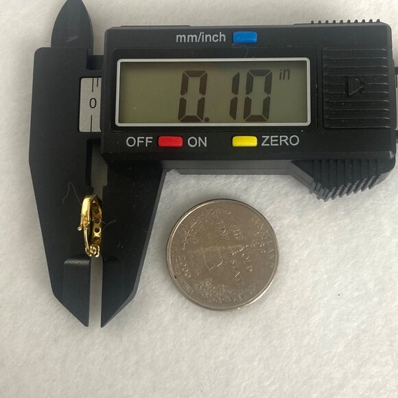 Gold Vermeil Sterling Silver 925 Round Peridot Small Huggie Hoop Earrings - Picture 13 of 16